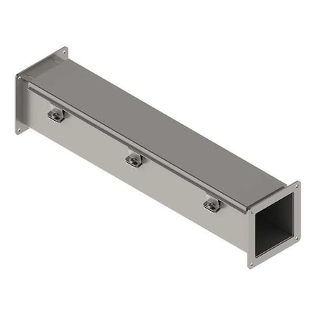 Straight Section Wireway, 12, 4, 4X Rating, Stainless Steel, Unfinished MPN:F44W24SS