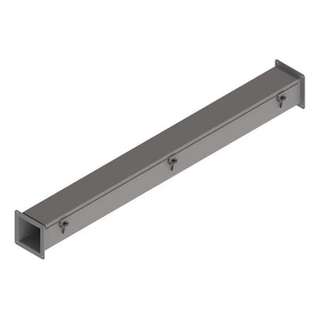 Straight Section Wireway, 12 Rating, Steel, Powder Coated MPN:F44W48