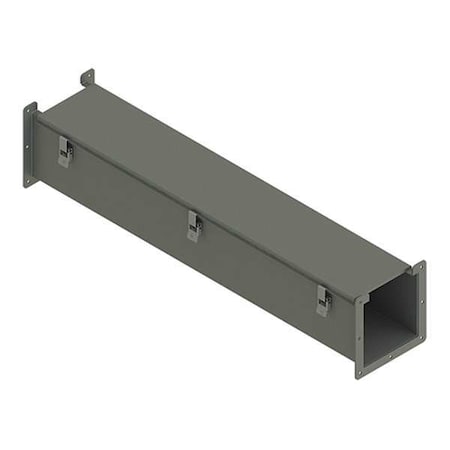Straight Section Wireway, 12 Rating, Steel, Powder Coated MPN:F66L36