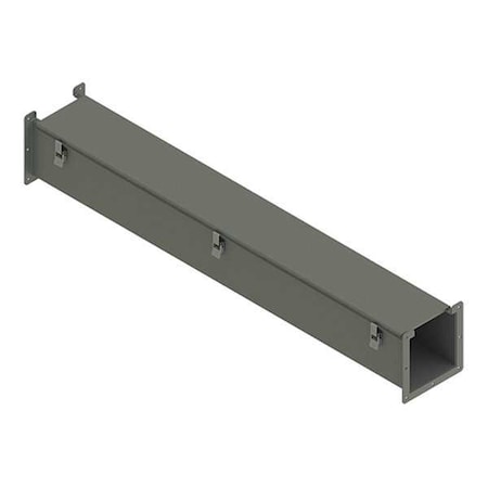 Straight Section Wireway, 12 Rating, Steel, Powder Coated MPN:F66L48