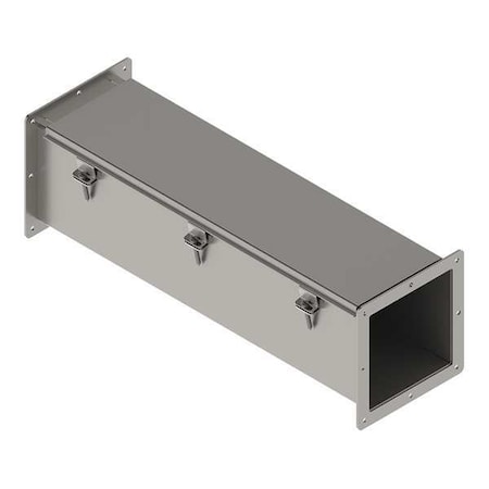 Straight Section Wireway, 12, 4, 4X Rating, Stainless Steel, Unfinished MPN:F66W24SS