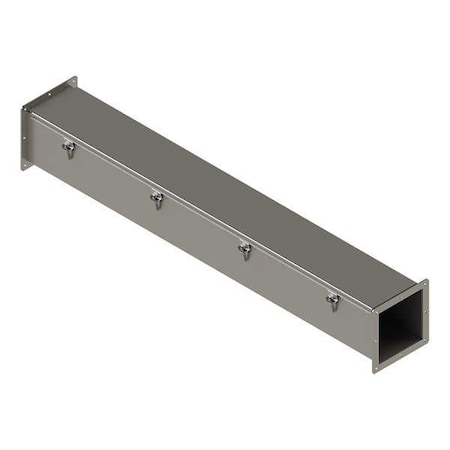 Straight Section Wireway, 12, 4, 4X Rating, Stainless Steel, Unfinished MPN:F66W48SS