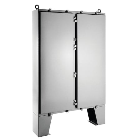 Two-Door with Floor Stands, Type 4, 62.06x48.06x10.06, Gray, Steel MPN:A62H48CLP