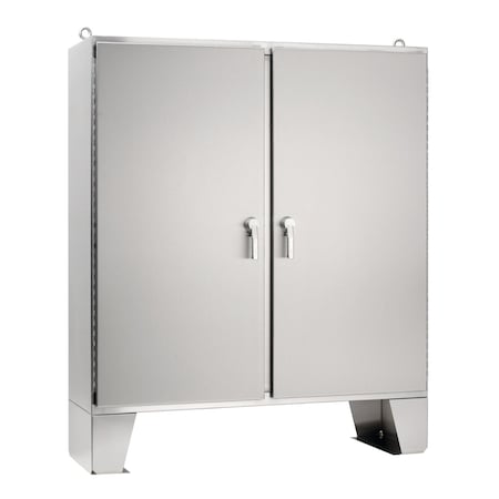 Two-Door with 3-Point Latches, Type 4X, 74.062 x72.062 x18.062, Stainl MPN:A74H7218SSLP3PT