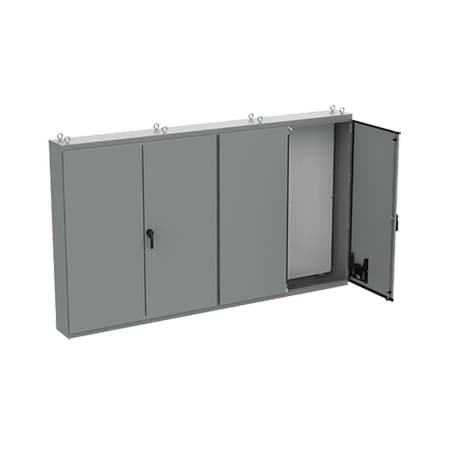 Free-Stand, Multi-Door, Type 12, 86.12x149.19x20.12, Gray, Steel MPN:A86M4E20G