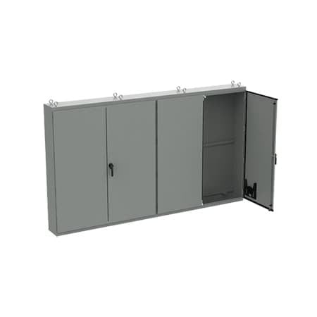 Free-Stand, Multi-Door, Type 12, 86.12x149.19x20.12, Gray, Steel MPN:A86M4E20LPG