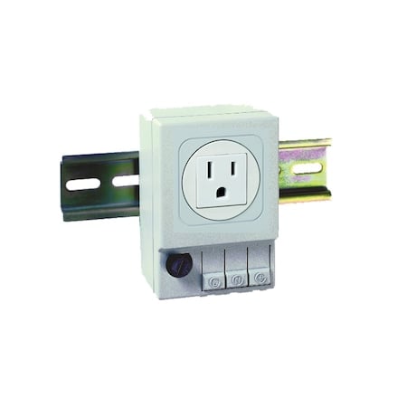 NEMA 5-15R DIN-Mounted Outlets, 3.54x2.4 MPN:ADINP120F