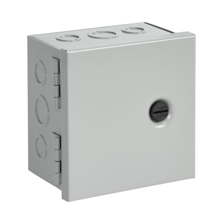 Hinged-Cover, Type 1, 18.00x12.00x4.00, Gray, Steel MPN:AHE18X12X4
