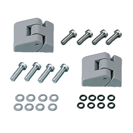 Hinge Kit, fits cast aluminum, Aluminum MPN:CCAHK