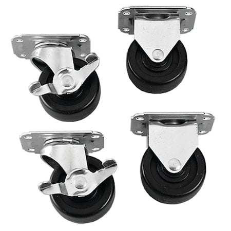Caster Kit, Fits 18.00 deep, Steel MPN:CCPK18