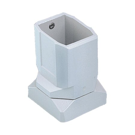 COMPACT Series 2 Flange Coupling, fits 45x60mm, Lt Gray, Aluminum MPN:CCS2FCLG