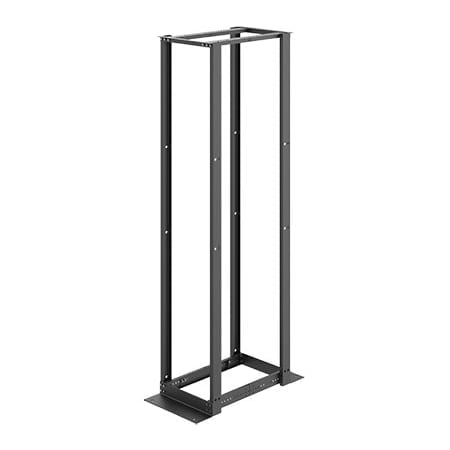 Open Frame Rack, Black, Aluminum 4-Post MPN:E4DR19FM51U