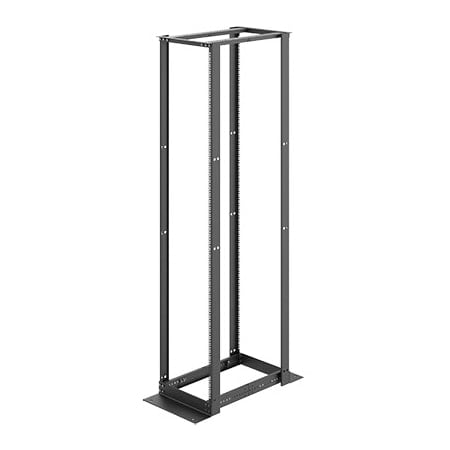 Open Frame Rack, Black, Aluminum 4-Post MPN:E4DRS19FM51U