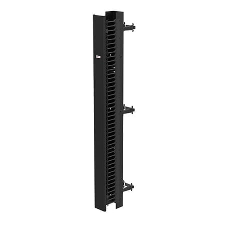 CABLETEK-EC Vertical Cable Manager, 84.00x6.00x9.00, Black, Steel MPN:EC6D7