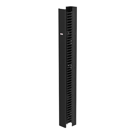 CABLETEK-EC Vertical Cable Manager, 84.00x6.00x9.00, Black, Steel MPN:EC6S7