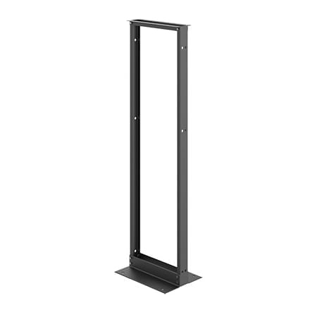 Open Frame Rack, 72.00x20.25x15.00, Black, Aluminum 2-Post MPN:EDR19FM38U
