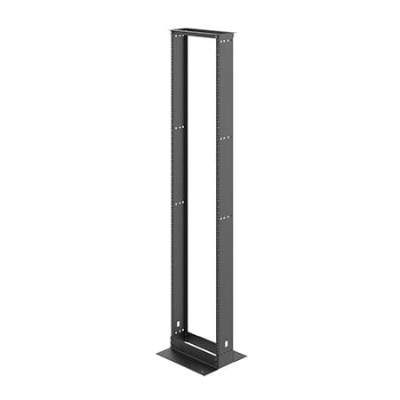 Open Frame Rack, 96.00x20.28x18.00, Black, Aluminum 2-Post MPN:EDR19FM51U6