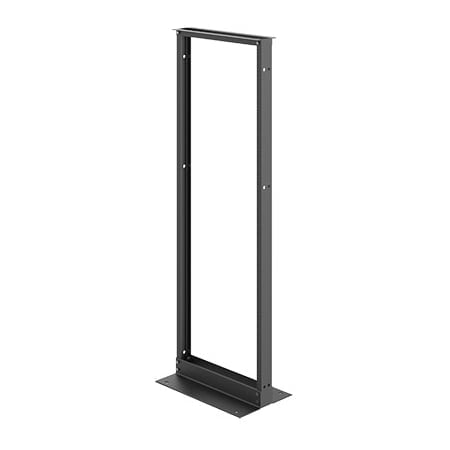 Open Frame Rack, 72.00x24.25x15.00, Black, Aluminum 2-Post MPN:EDR23FM38U
