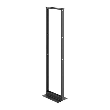 Open Frame Rack, 84.00x24.25x15.00, Black, Aluminum 2-Post MPN:EDR23FM45U