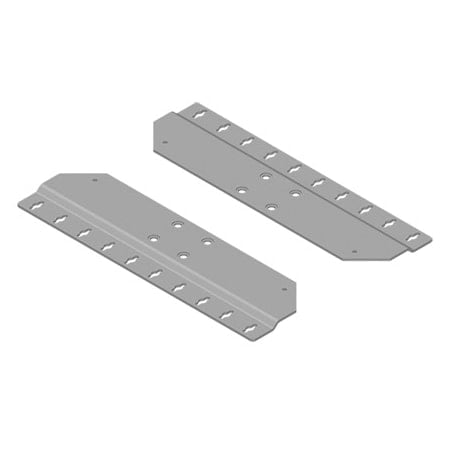 Wall Mounting Bracket, 1.73x30.20x21.26, Lt Gray, Aluminum MPN:EMB1