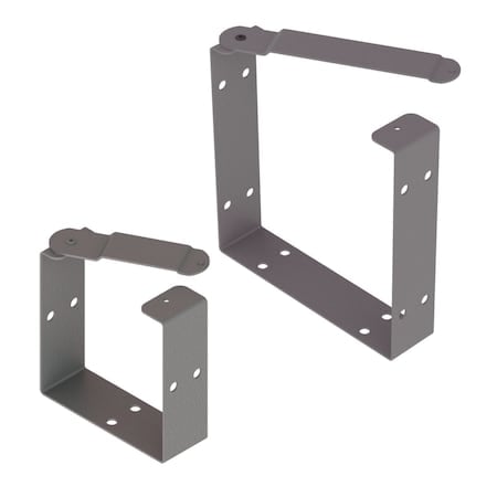 Universal U-Connector, fits 2.50x2.50, Gray, Steel MPN:F22GUC