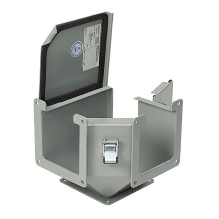 Elbow, Outside Top Opening, 6.00 in x 6.00 in, Gray, Steel 90-Degree MPN:F66LE9AC