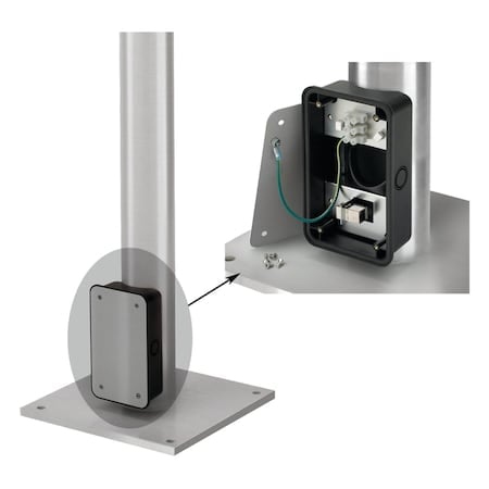 Stainless Steel Floorpost with Junction MPN:FLOORPOSTSS