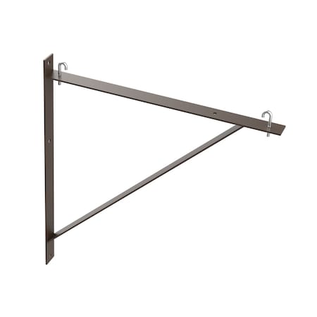Triangle Support Bracket Kit, 24.00x0.00x0.00, Black, Steel MPN:LTSB24BLK