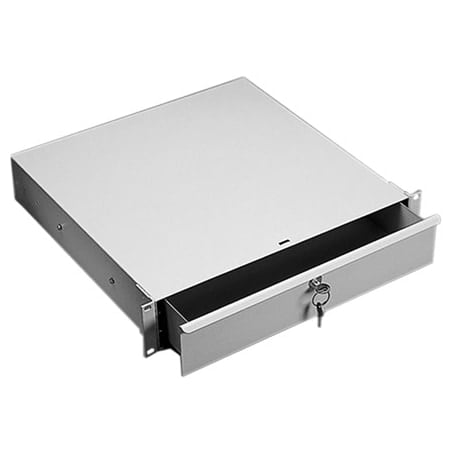 Rack-Angle Mounted Drawer, 2Ux19.00, Lt Gray, Steel MPN:P19DR2US
