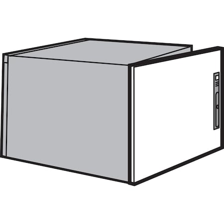Doors for Rear of PROLINE Sloped Tops, fits 407x600mm, Lt Gray, Steel MPN:PDS46R
