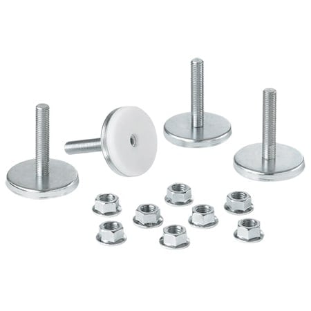 Mobile Base Leveling Kit, Black, Steel MPN:PMBLM12