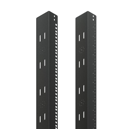 Rack Angles, 47U, fits 2200mm, Black, Steel 19-in.&23-in. MPN:PRA192322THL1
