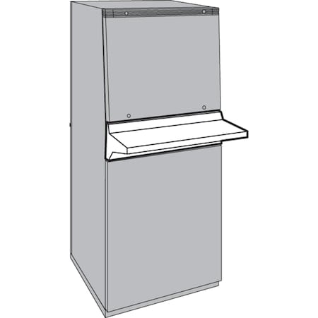 Writing Desk, fits 600mm wide, Lt Gray, Steel MPN:PWD6