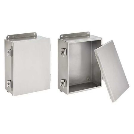 Screw Down Clamps Electrical Enclosures, 12 in H, 6 in D, 10 in W, 12, 3R, 4, 4X MPN:A12106NFSS