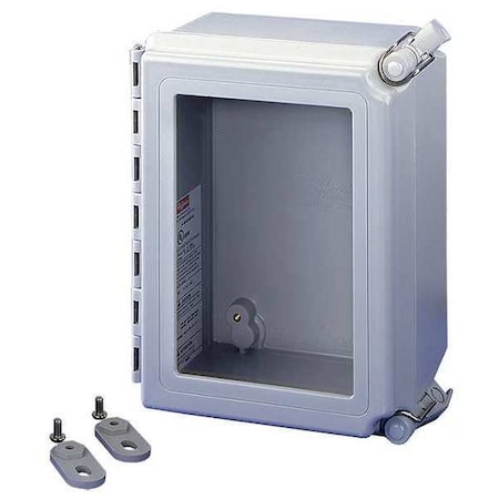 Quick Release Latch Electrical Enclosures, 14 in H, 8 in D, 12 in W, 12, 13, 4, 4X, Fiberglass MPN:A14128CHQRFGW
