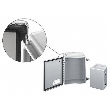 1/4 Turn Latch Electrical Enclosures, 16 in H, 6-3/4 in D, 14 in W, 12, 13, Steel MPN:A1614CHFTC