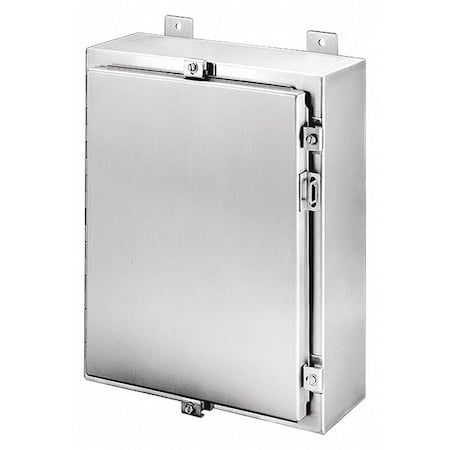 Clamps with Padlock Hasp Electrical Enclosures, 16 in H, 6 in D, 12 in W, 12, 13, 3, 3R, 3RX, 4, 4X MPN:A16H1206SSLP