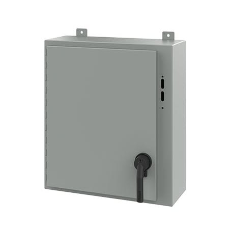 Keyed Handle Electrical Enclosures, 24 in H, 8 in D, 21.38 in W, NEMA 12, Steel MPN:A24SA2208LPPL