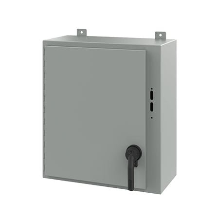 Keyed Handle Electrical Enclosures, 24 in H, 10 in D, 21.38 in W, NEMA 12, Steel MPN:A24SA2210LPPL