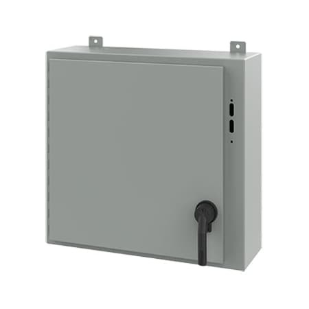 Keyed Handle Electrical Enclosures, 24 in H, 8 in D, 25.38 in W, NEMA 12, Steel MPN:A24SA2608LPPL