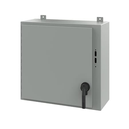 Keyed Handle Electrical Enclosures, 24 in H, 10 in D, 25.38 in W, NEMA 12, Steel MPN:A24SA2610LPPL