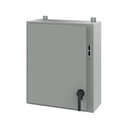 Keyed Handle Electrical Enclosures, 30 in H, 10 in D, 25.38 in W, NEMA 12, Steel MPN:A30SA2610LPPL
