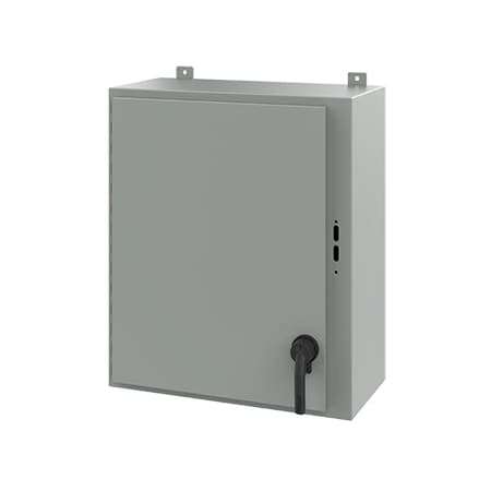 Keyed Handle Electrical Enclosures, 30 in H, 12 in D, 25.38 in W, NEMA 12, Steel MPN:A30SA2612LPPL