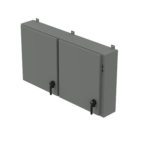 2 Point latch with Padlocking Electrical Enclosures, 30 in H, 8 in D, 54-1/2 in W, 12, Steel MPN:A30X2E5408
