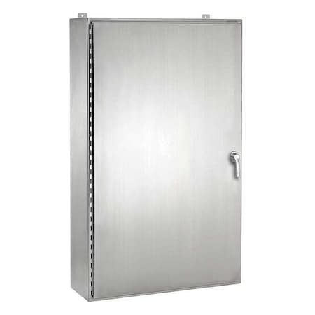 3 Point Latch with Padlock Handle Electrical Enclosures, 36 in H, 12 in D, 30 in W, 12, 3R, 4, 4X MPN:A36H3012SSLP3PT