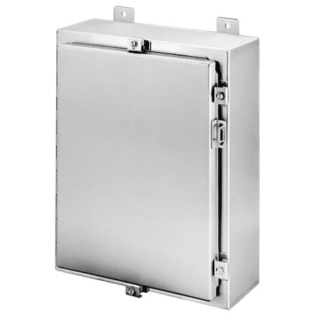 Clamps with Padlock Hasp Electrical Enclosures, 36 in H, 12 in D, 36 in W, 304 Stainless Steel MPN:A36H3612SSLP
