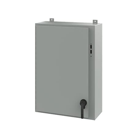 Keyed Handle Electrical Enclosures, 36 in H, 10 in D, 25.38 in W, NEMA 12, Steel MPN:A36SA2610LPPL