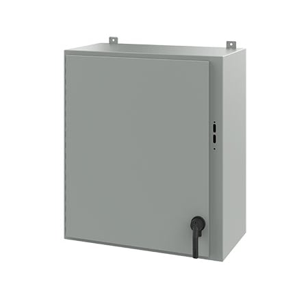 Keyed Handle Electrical Enclosures, 36 in H, 16 in D, 31.38 in W, NEMA 12, Steel MPN:A36SA3216LPPL