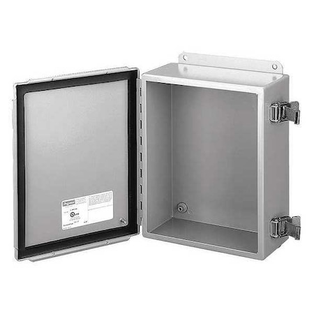 Screw Down Clamps Electrical Enclosures, 4 in H, 3 in D, 4 in W, 12, 3R, 4, 4X, 304 Stainless Steel MPN:A404NFSS