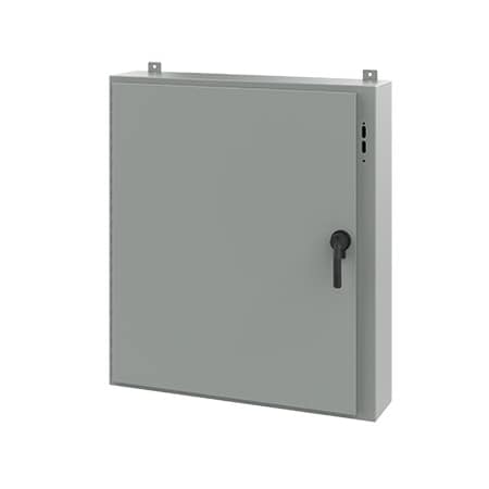Keyed Handle Electrical Enclosures, 42 in H, 8 in D, 37.38 in W, NEMA 12, Steel MPN:A42SA3808LPPL